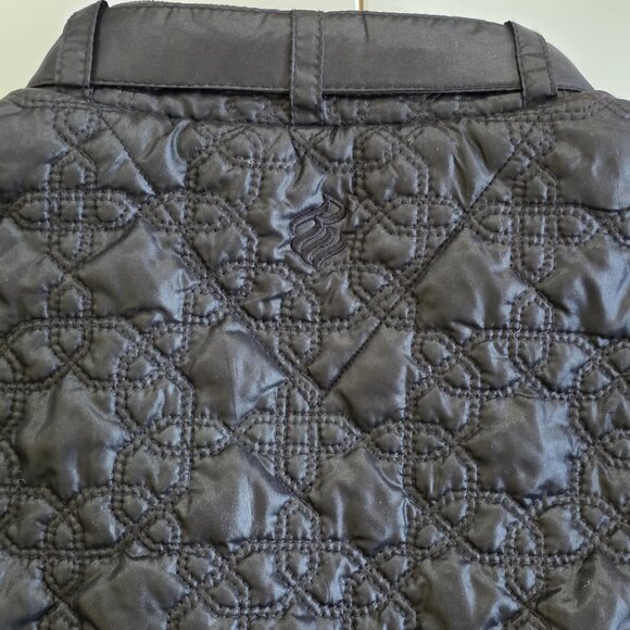 Vtg Rocawear Quilted Jacket Mens M Black Full Zip LS No Hood Pockets Logo Rapper - Picture 16 of 16